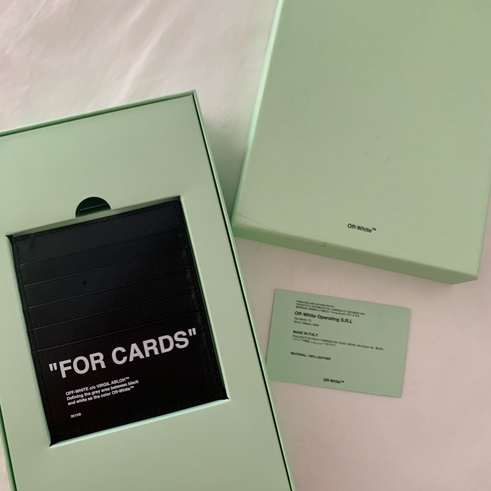 Off white black cardholder